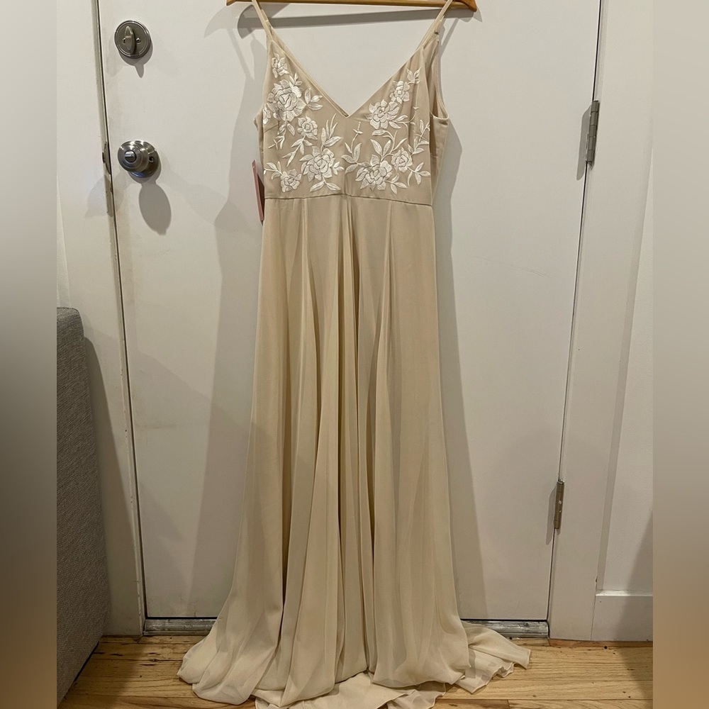 BHLDN Sadia Dress, Oyster, Size 6 (NEW with tags)
